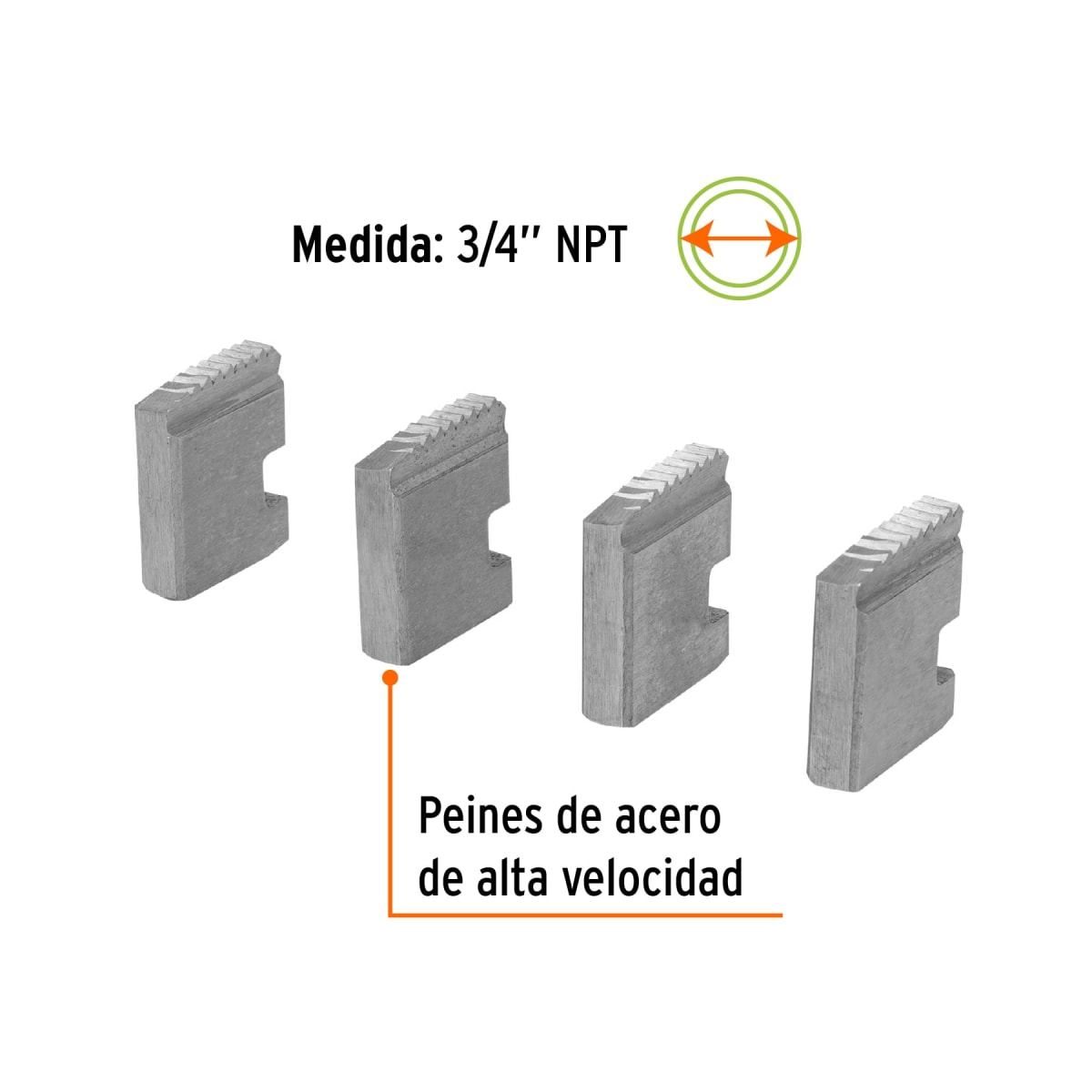 Juego De 4 Peines De 3/2
