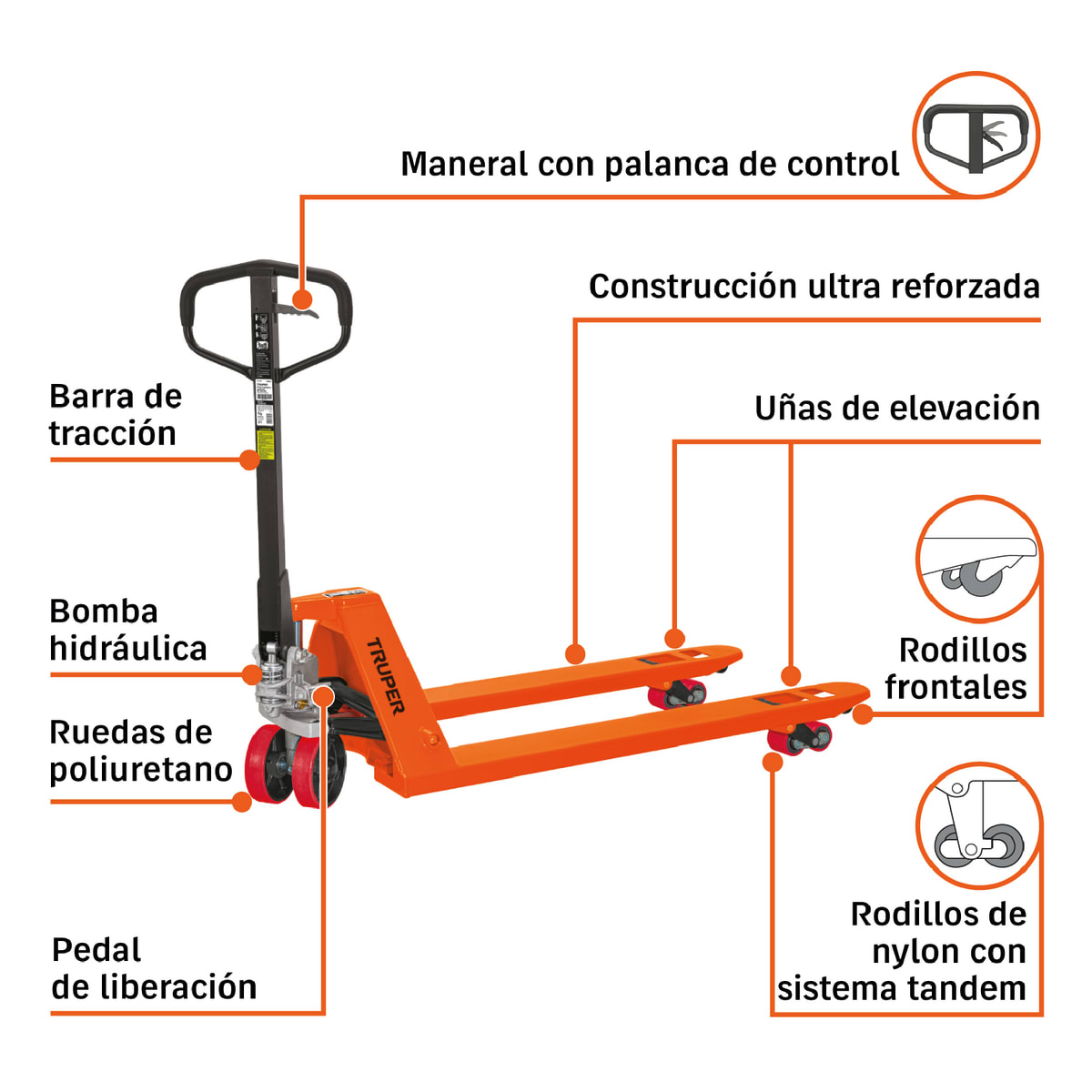 Pato/Stoka de 2.5 Toneladas Para Exteriores Truper 150822