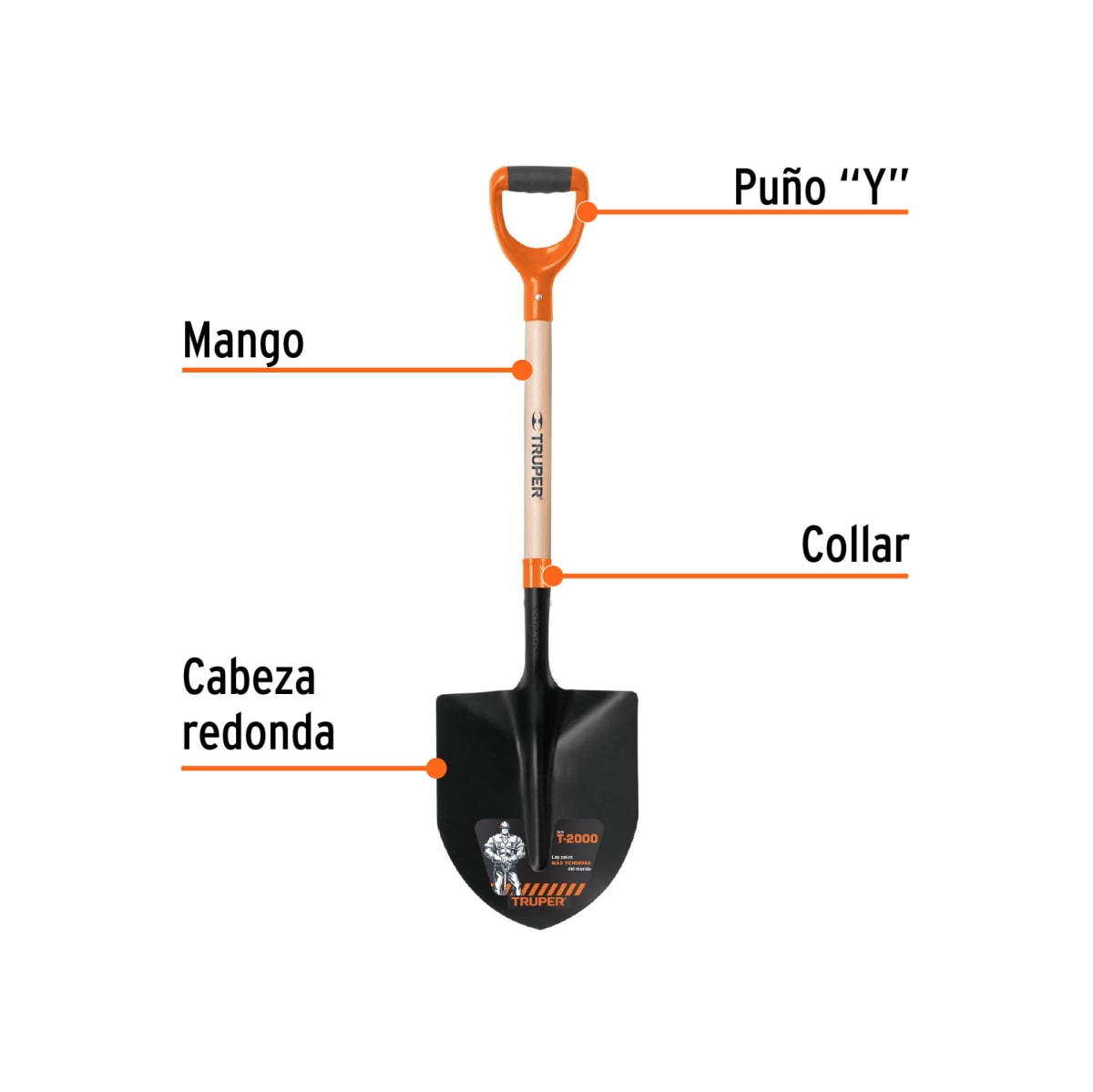 Pala Tipo Cuchara T-2000 Truper 100002