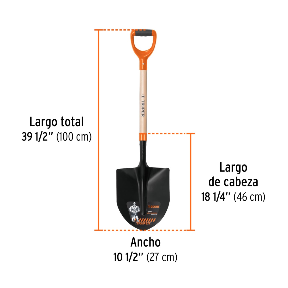Pala Tipo Cuchara T-2000 Truper 100003