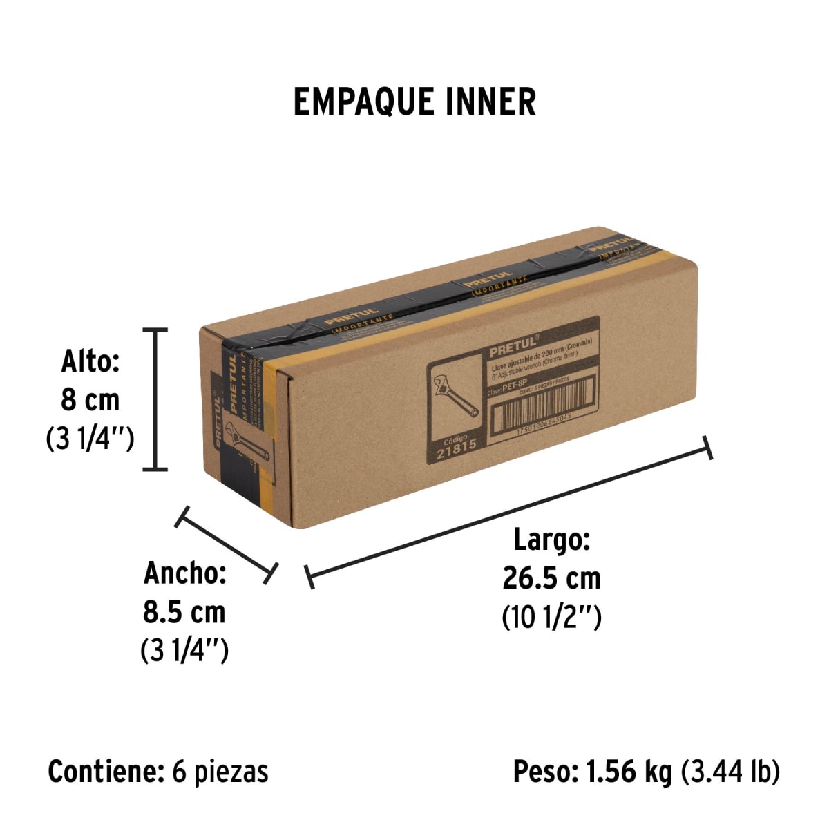 Llave Francesa Ajustable 8