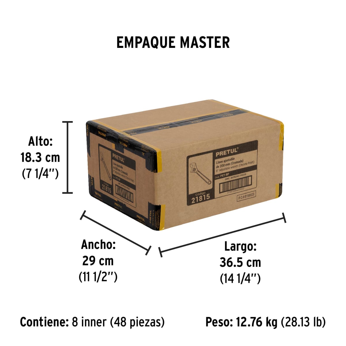 Llave Francesa Ajustable 8