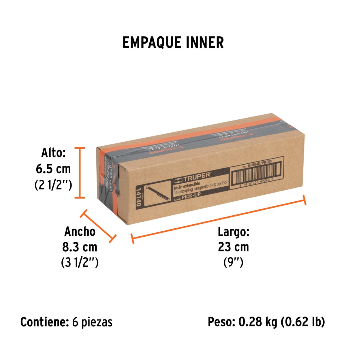 Imán Extensible Acero Inoxidable 1.5 Kg 141405