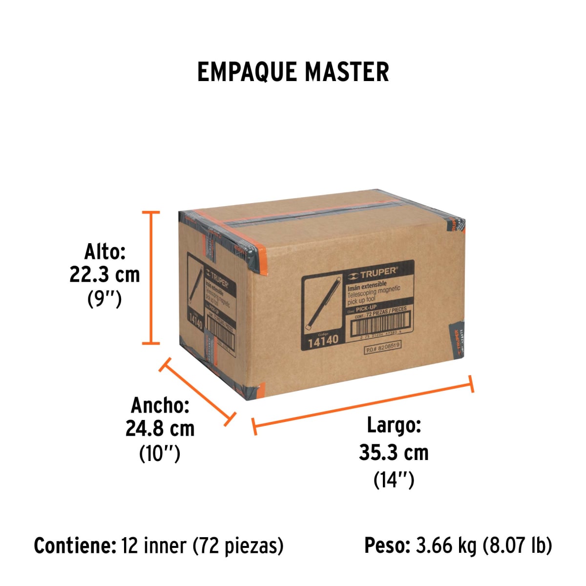 Imán Extensible Acero Inoxidable 1.5 Kg 141407