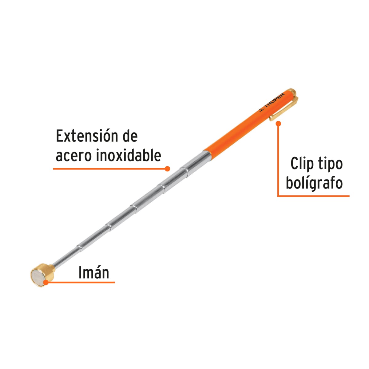 Imán Extensible Acero Inoxidable 1.5 Kg 141402