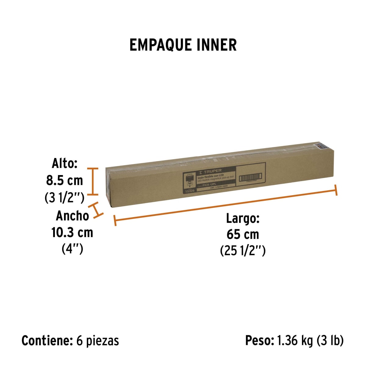 Imán Flexible Con LED 3 Kg Truper 153265