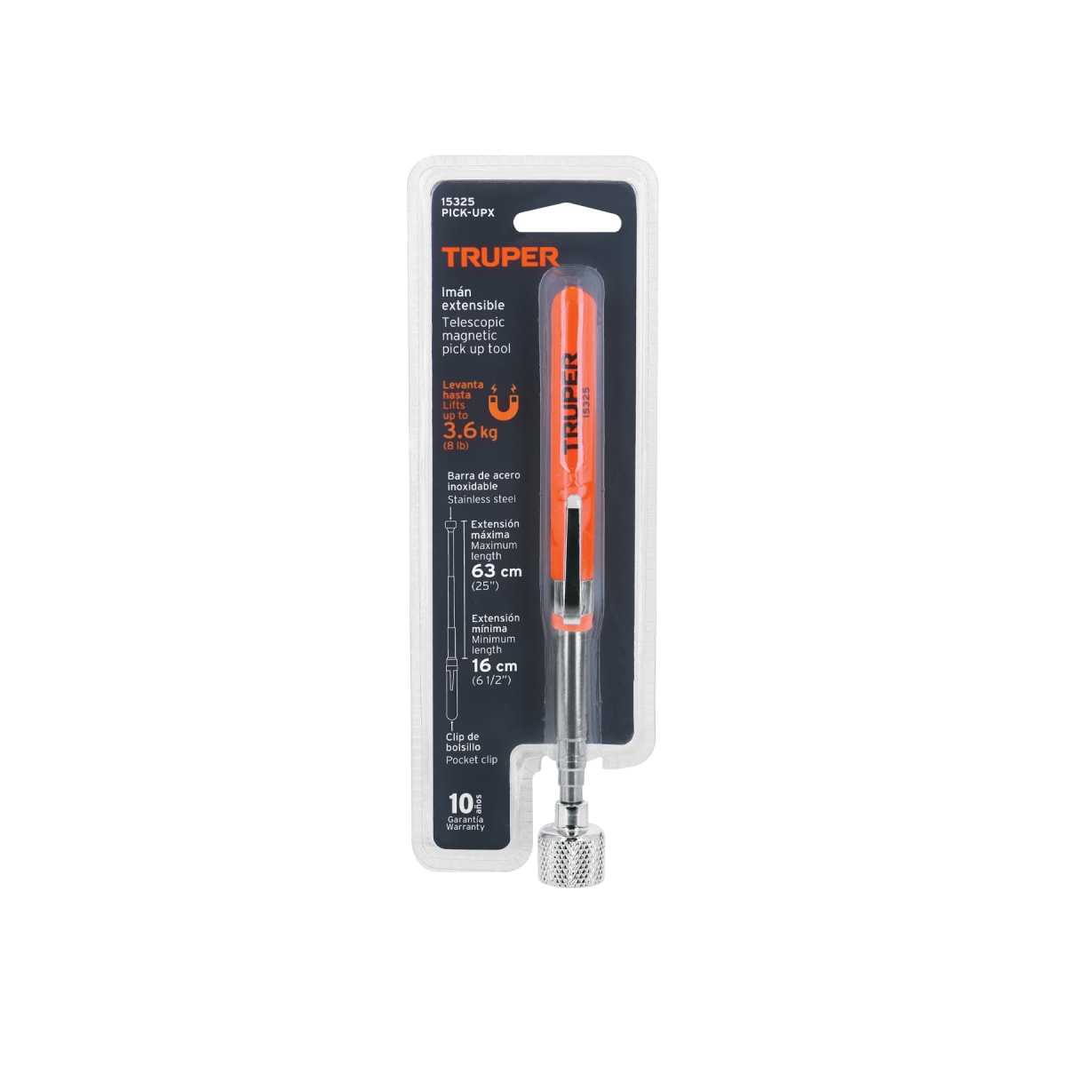 Imán Extensible Acero Inoxidable 3.6 Kg Truper 153257