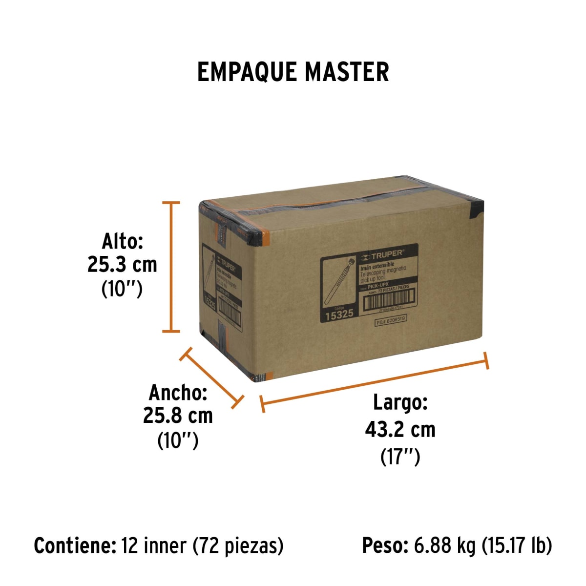 Imán Extensible Acero Inoxidable 3.6 Kg Truper 153256