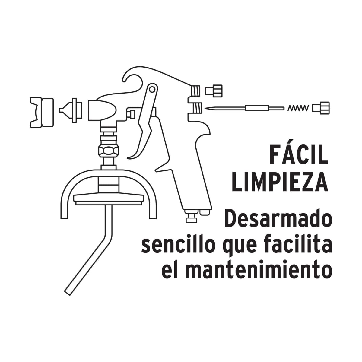 Pistola Para Pintar Succión Hvhp Vaso Aluminio 1.8Mm Con 3 Perillas Truper 140854