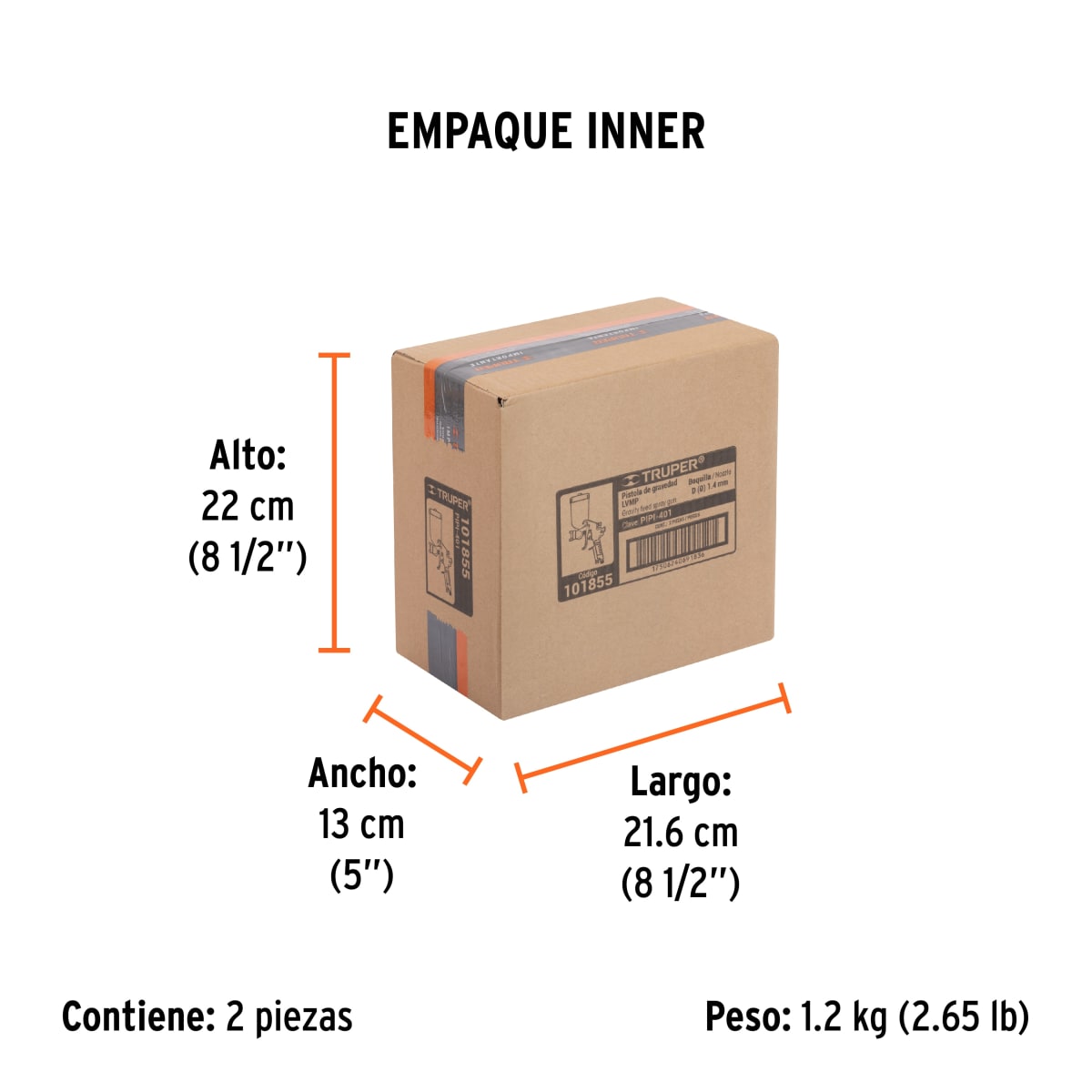 Pistola para Pintar de Gravedad 1.4 mm Truper 1018554