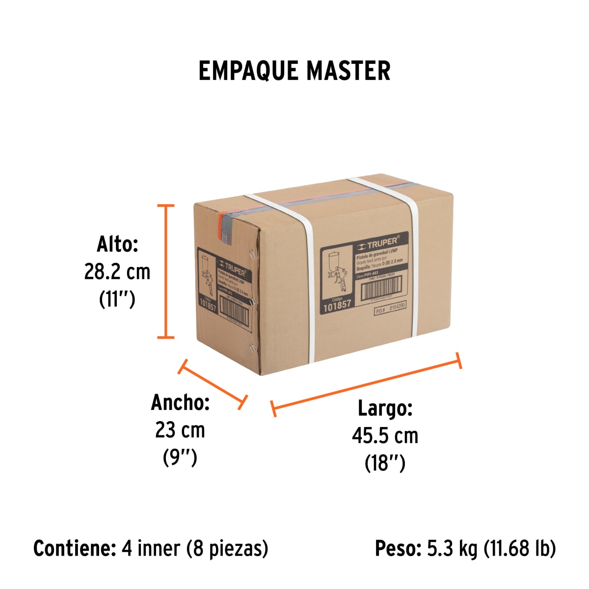 Pistola Para Pintar De Gravedad 2 mm Truper 1018575