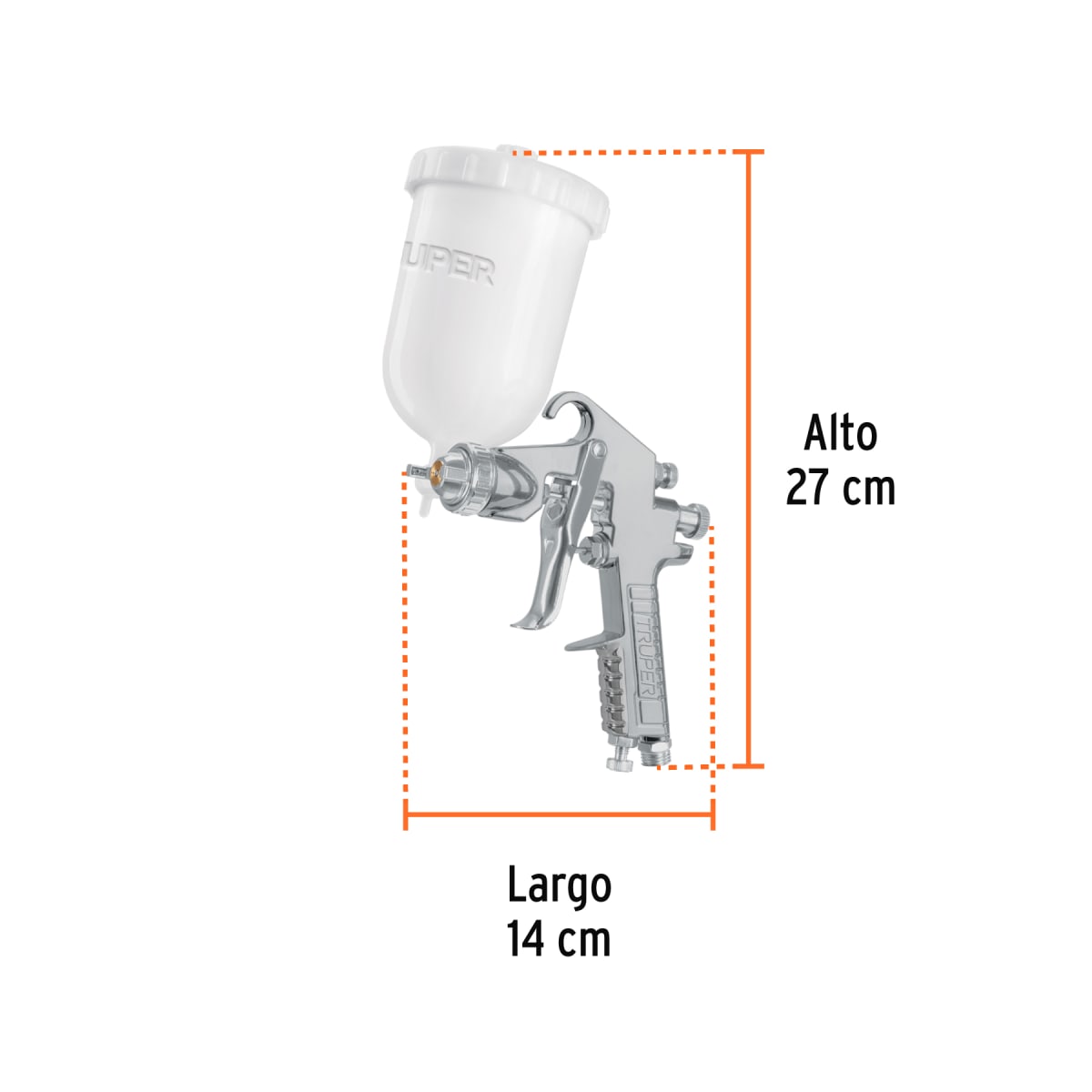 Pistola Para Pintar De Gravedad 2 mm Truper 1018572
