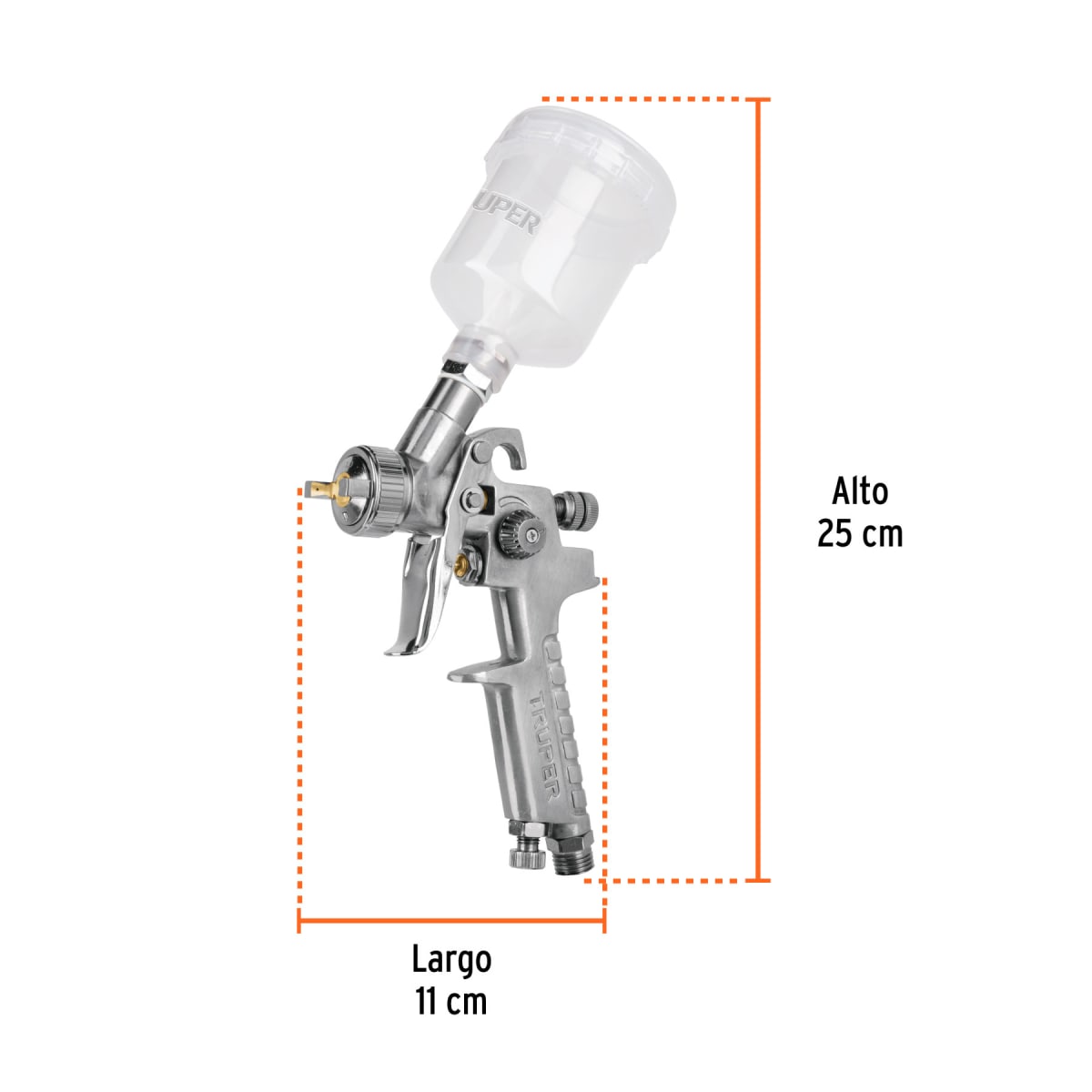 Pistola Para Pintar De Gravedad 1 mm Truper 110973