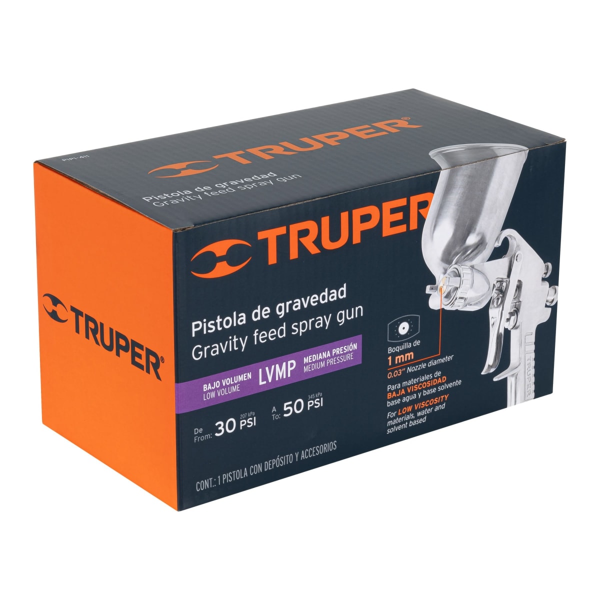 Pistola Para Pintar De Gravedad 1 mm Truper 119899