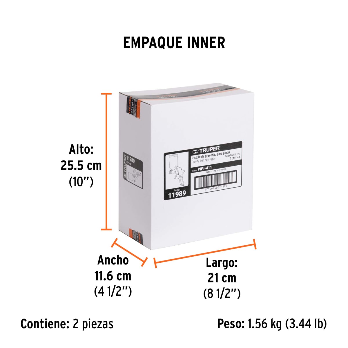 Pistola Para Pintar De Gravedad 1 mm Truper 119897