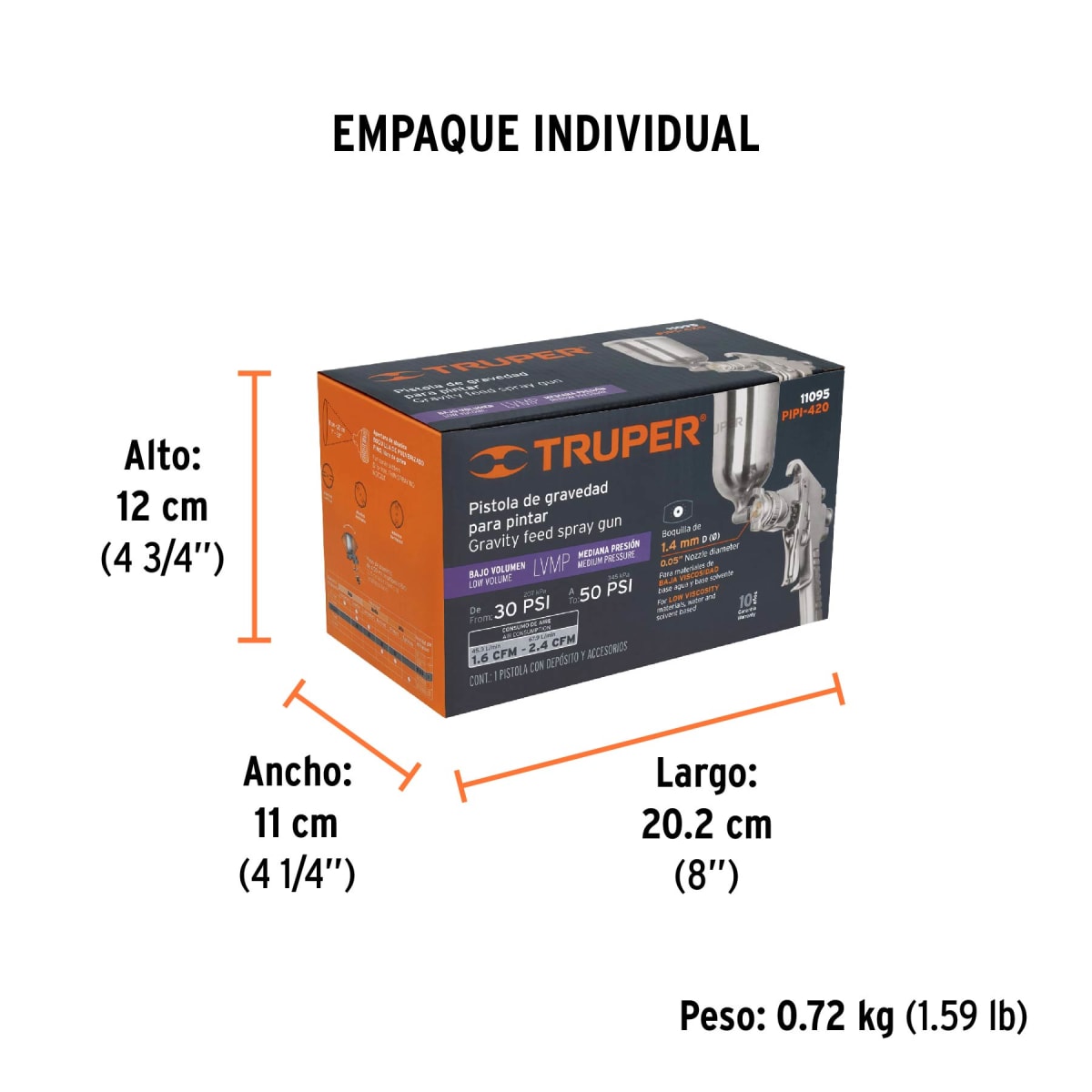 Pistola De Gravedad Uso General Truper 110956