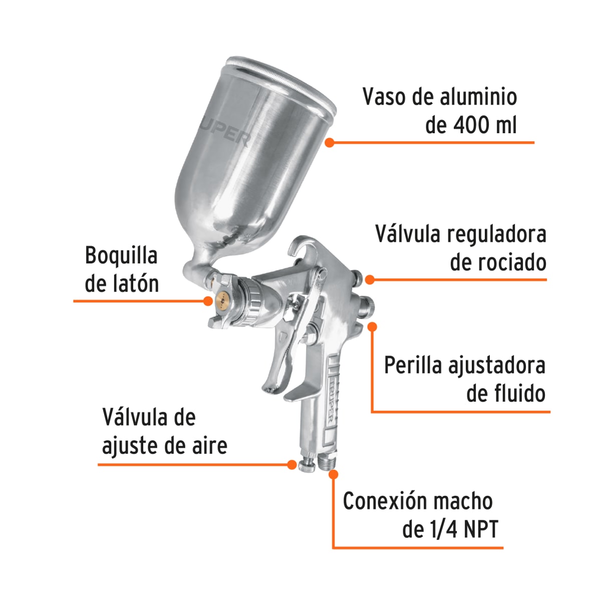 Pistola De Gravedad Uso General Truper 110952