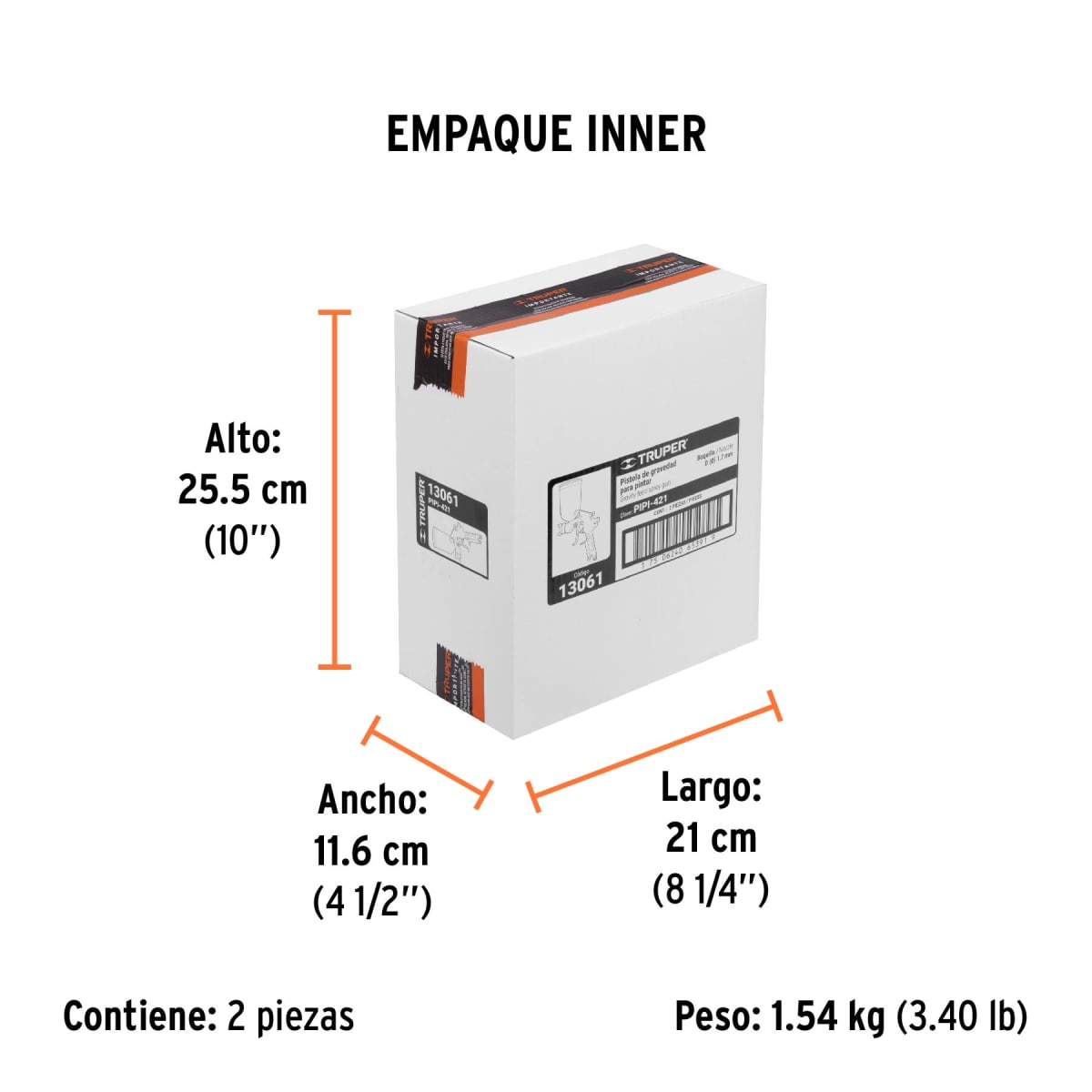 Pistola Para Pintar De Gravedad 1.7 mm Truper 130617