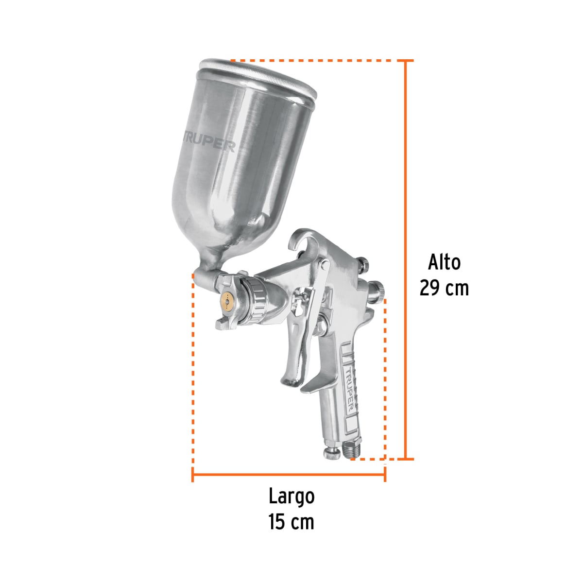 Pistola Para Pintar De Gravedad 1.7 mm Truper 130613