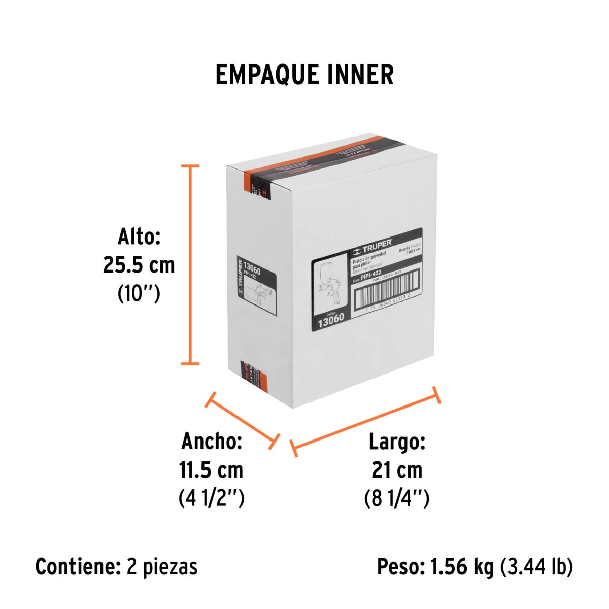 Pistola Para Pintar De Gravedad 2 mm Truper 130608