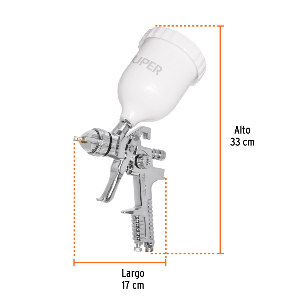 Pistola Para Pintar De Gravedad 1.7 mm Truper 121292