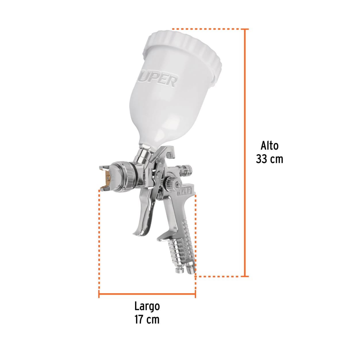 Pistola Para Pintar De Gravedad 2 mm Truper 121312