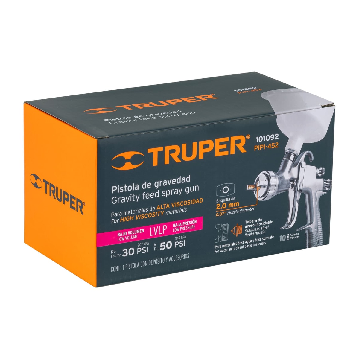 Pistola para Pintar de Gravedad 2 mm Truper 1010924