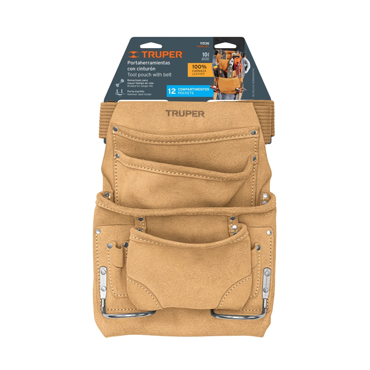 Cinturón Para Herramientas 12 Compartimentos Truper4