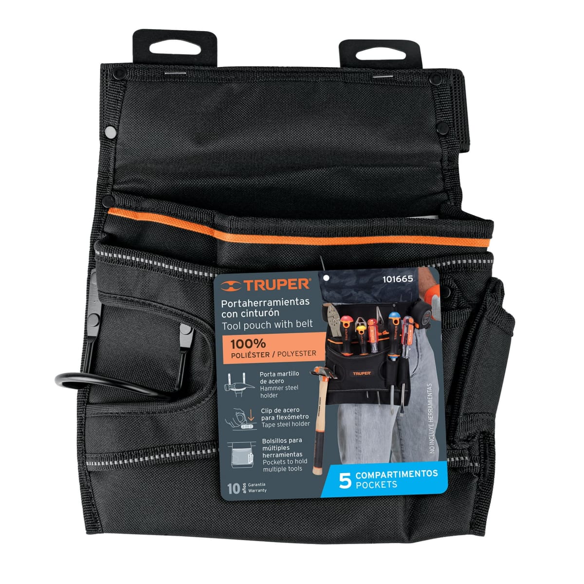 Portaherramientas De Poliéster 5 Compartimentos Truper 1016654