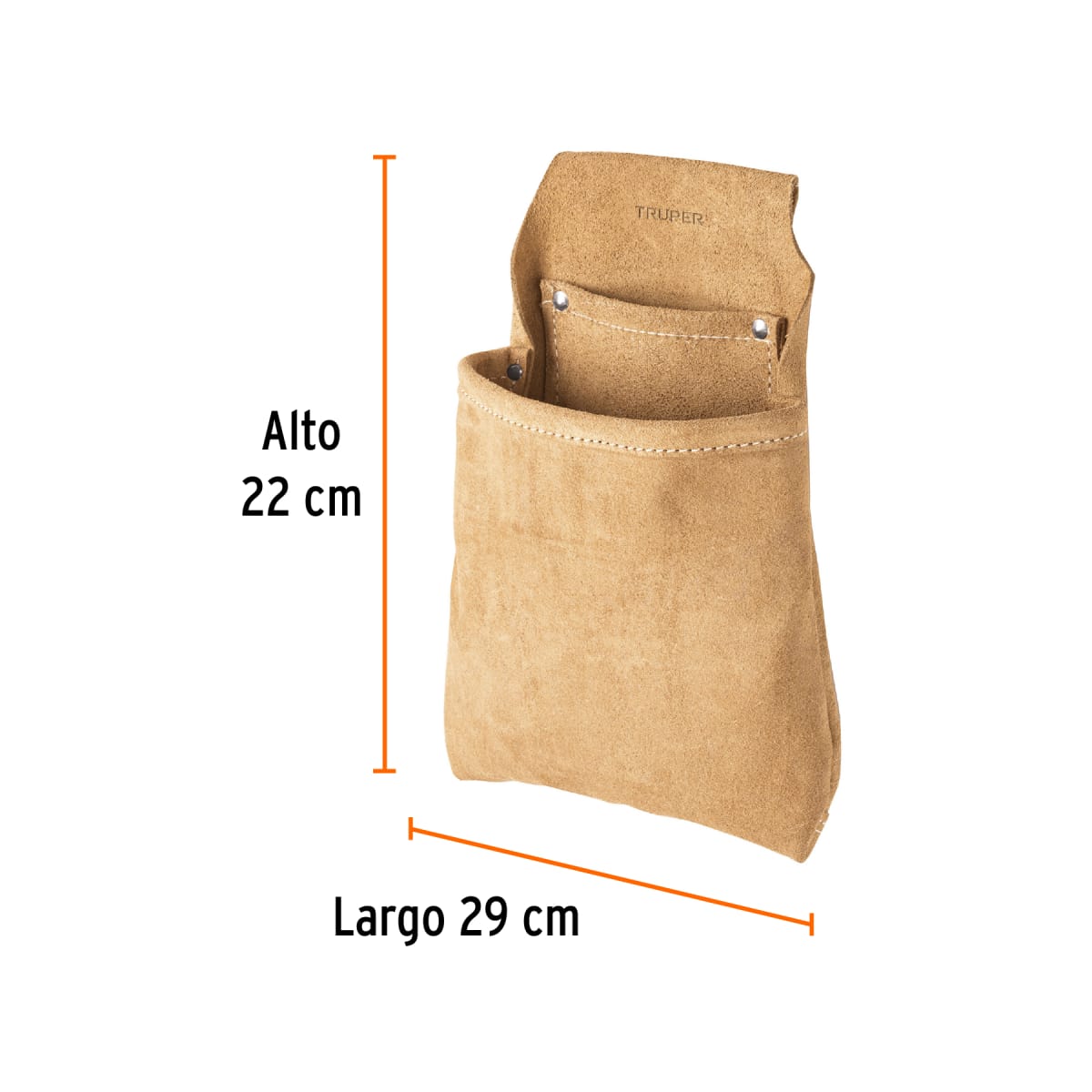 Cinturón portaherramientas de clavos 2 compartimentos Truper 115164