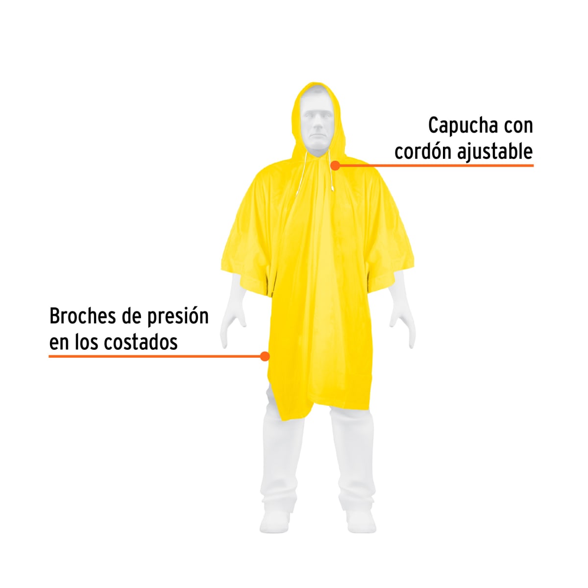 Poncho Para Lluvia Impermeable 100% PVC Truper 144122