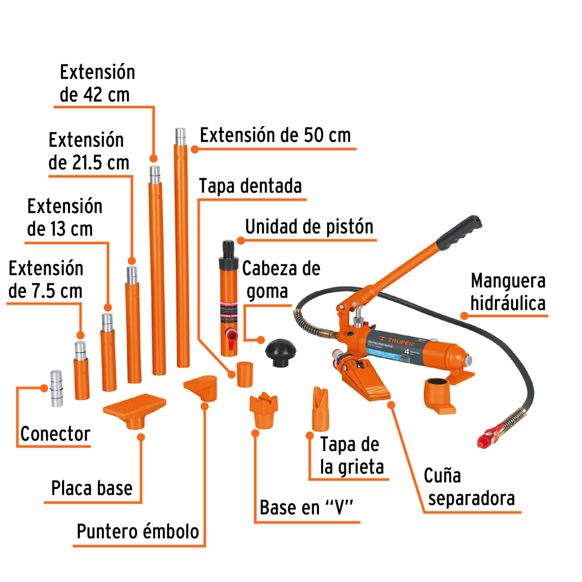 Expansor/Porto Power Hidráulico 4 Ton 14963 Truper2