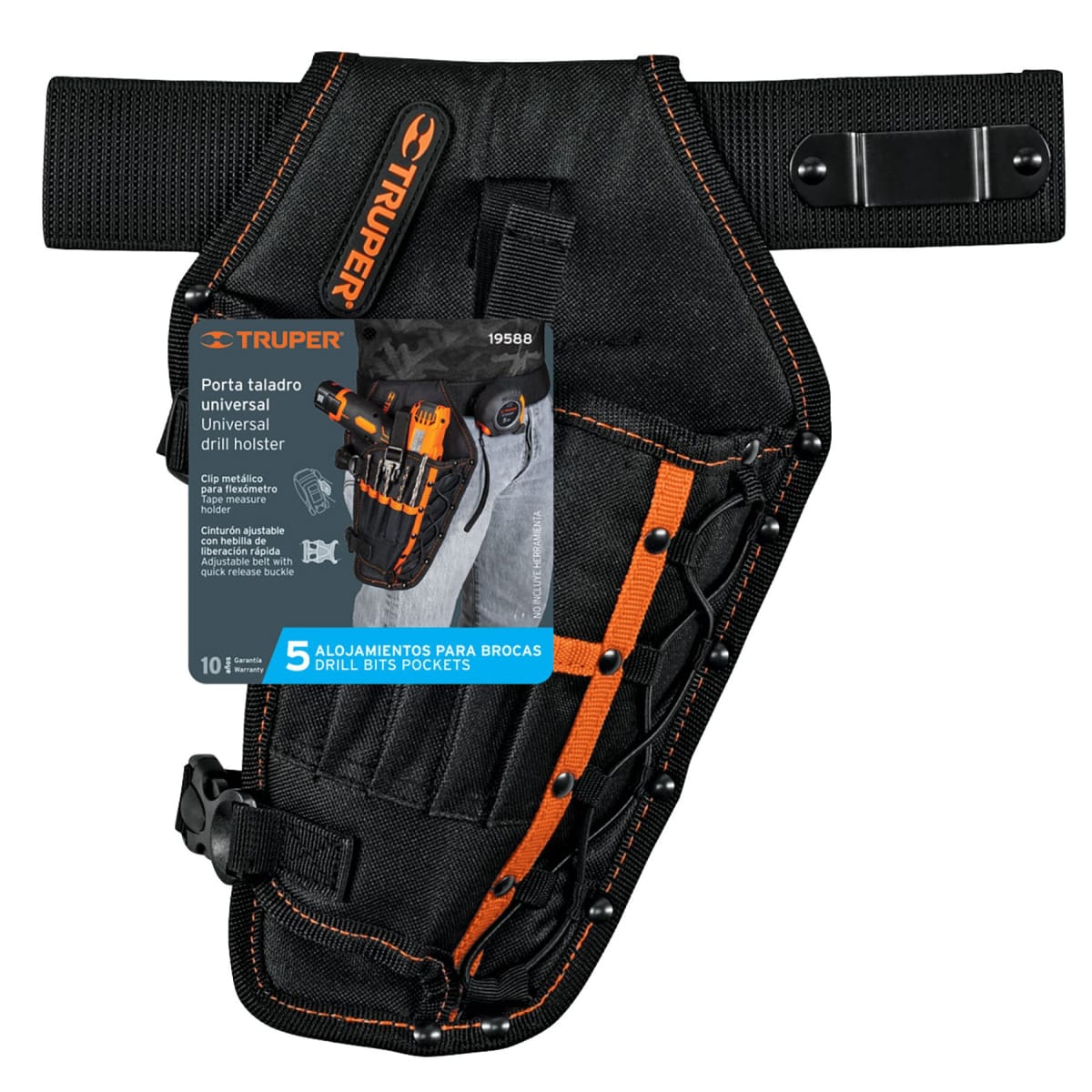 Porta Taladro De Poliéster 6 Compartimentos Truper 195884