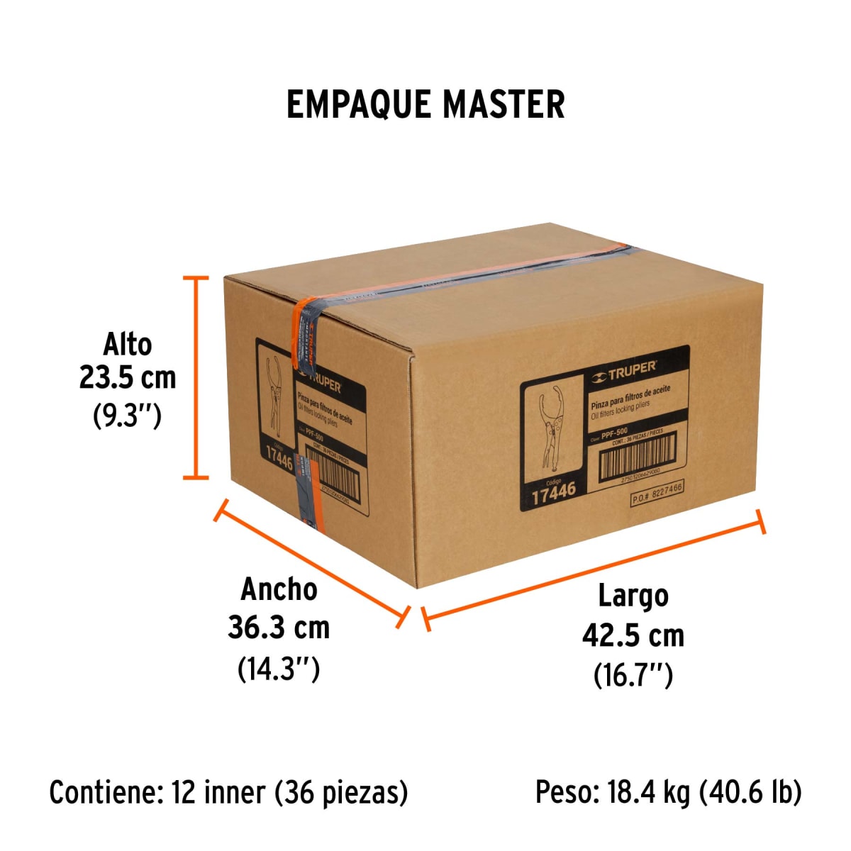 Alicate de presión 9' para filtros de aceite Truper5