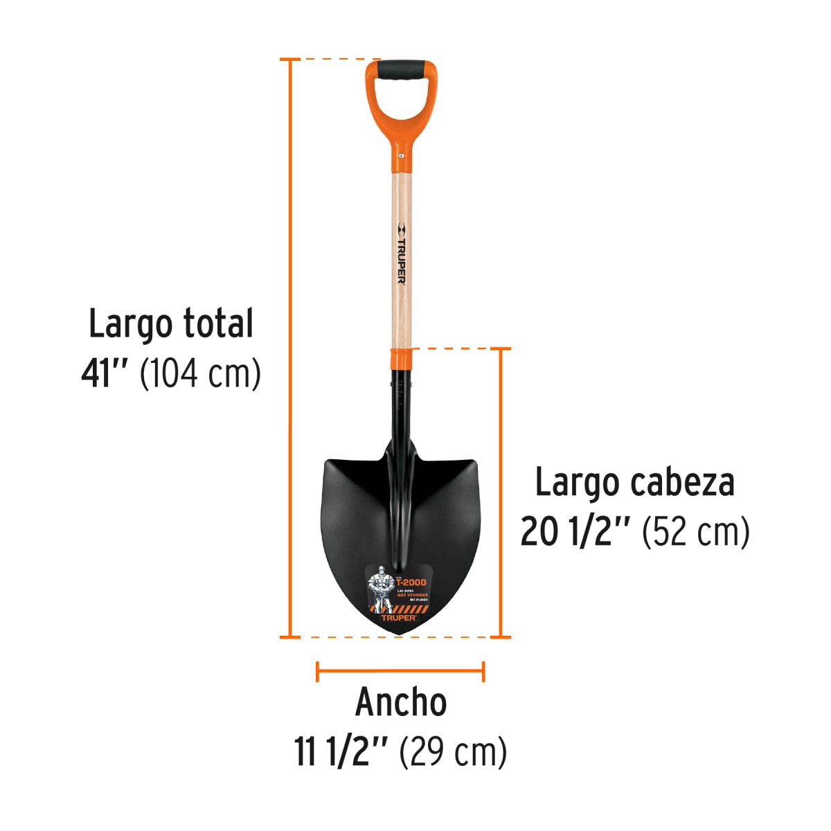 Pala Tipo Cuchara T-2000 Truper 171653