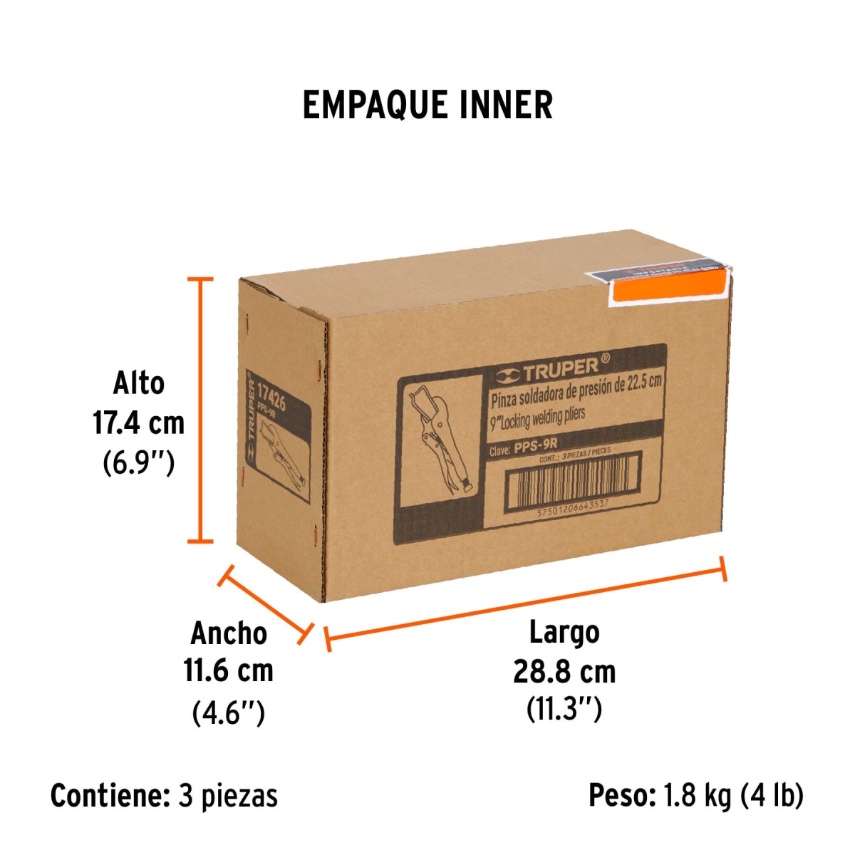 Alicate de presión 9' para soldador Truper 174264