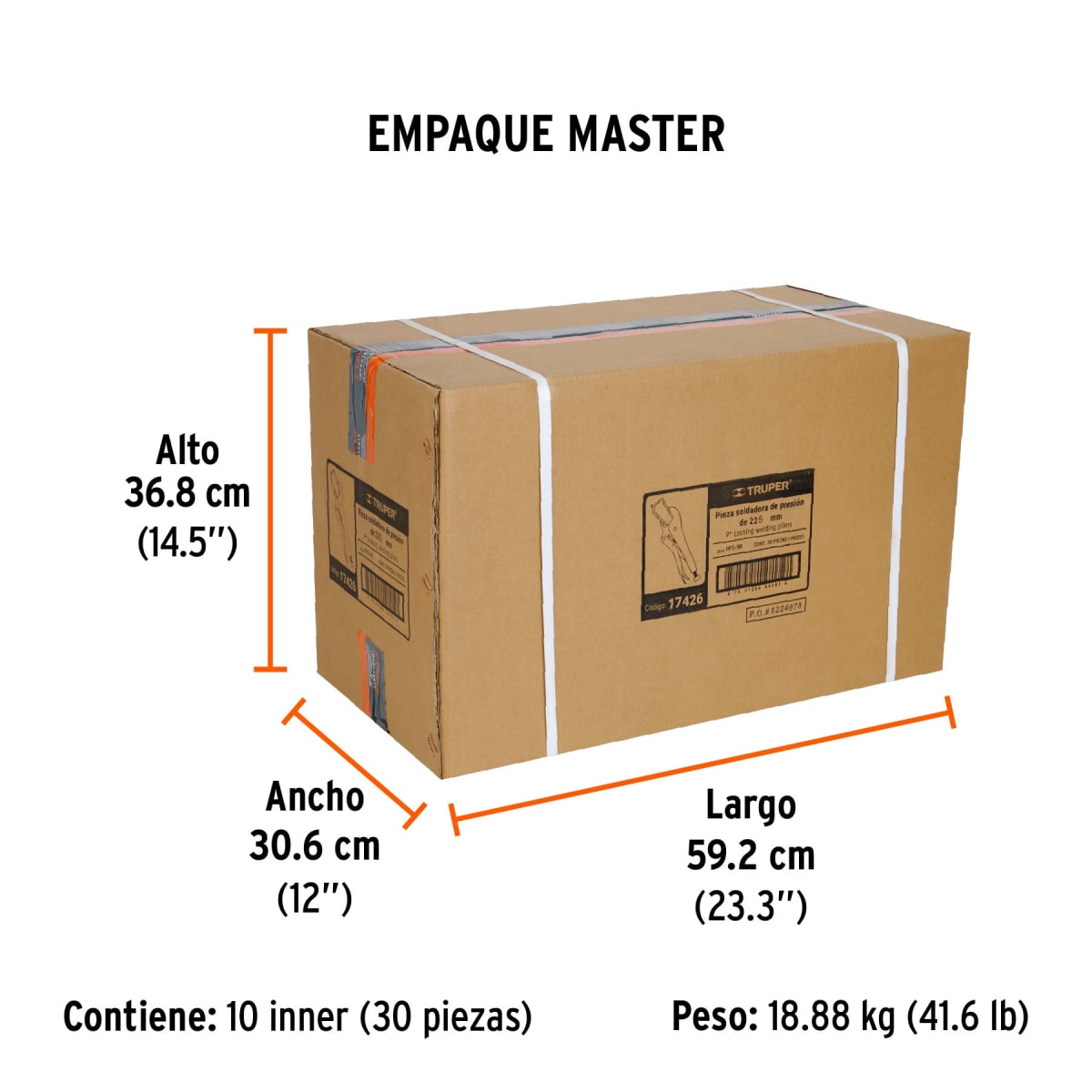 Alicate de presión 9' para soldador Truper 174266