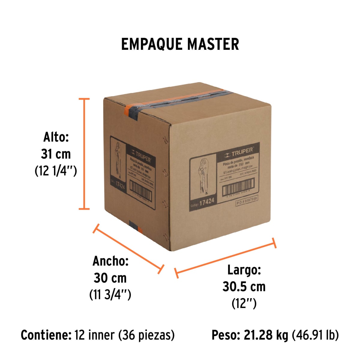 Alicate De Presión Punta Recta 10