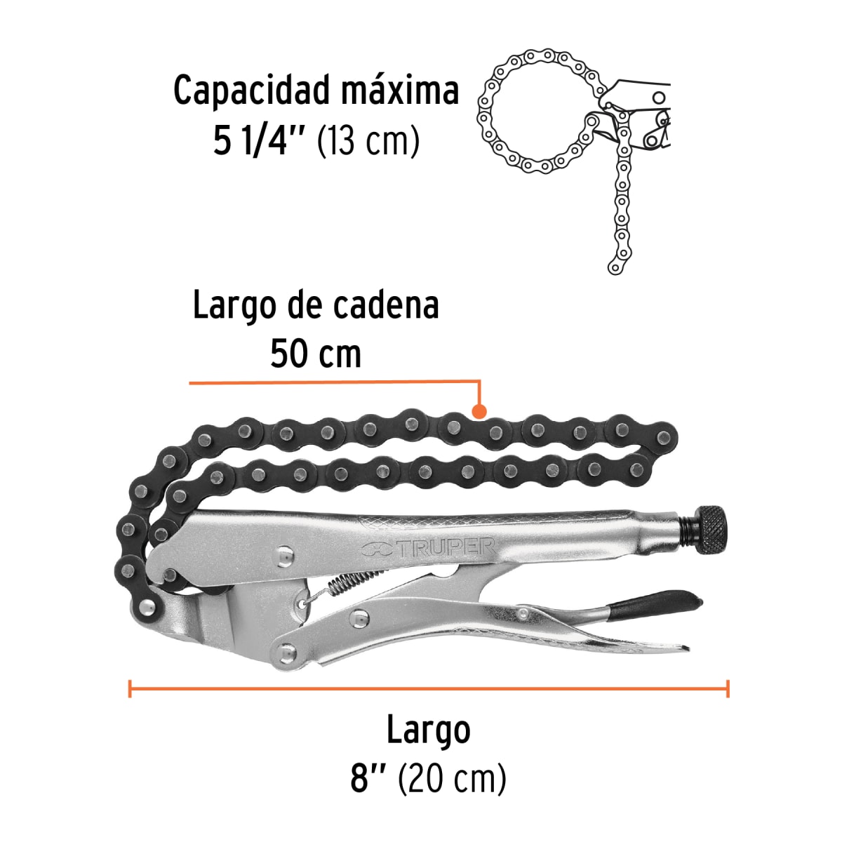 Alicate de Presión de Cadena 8