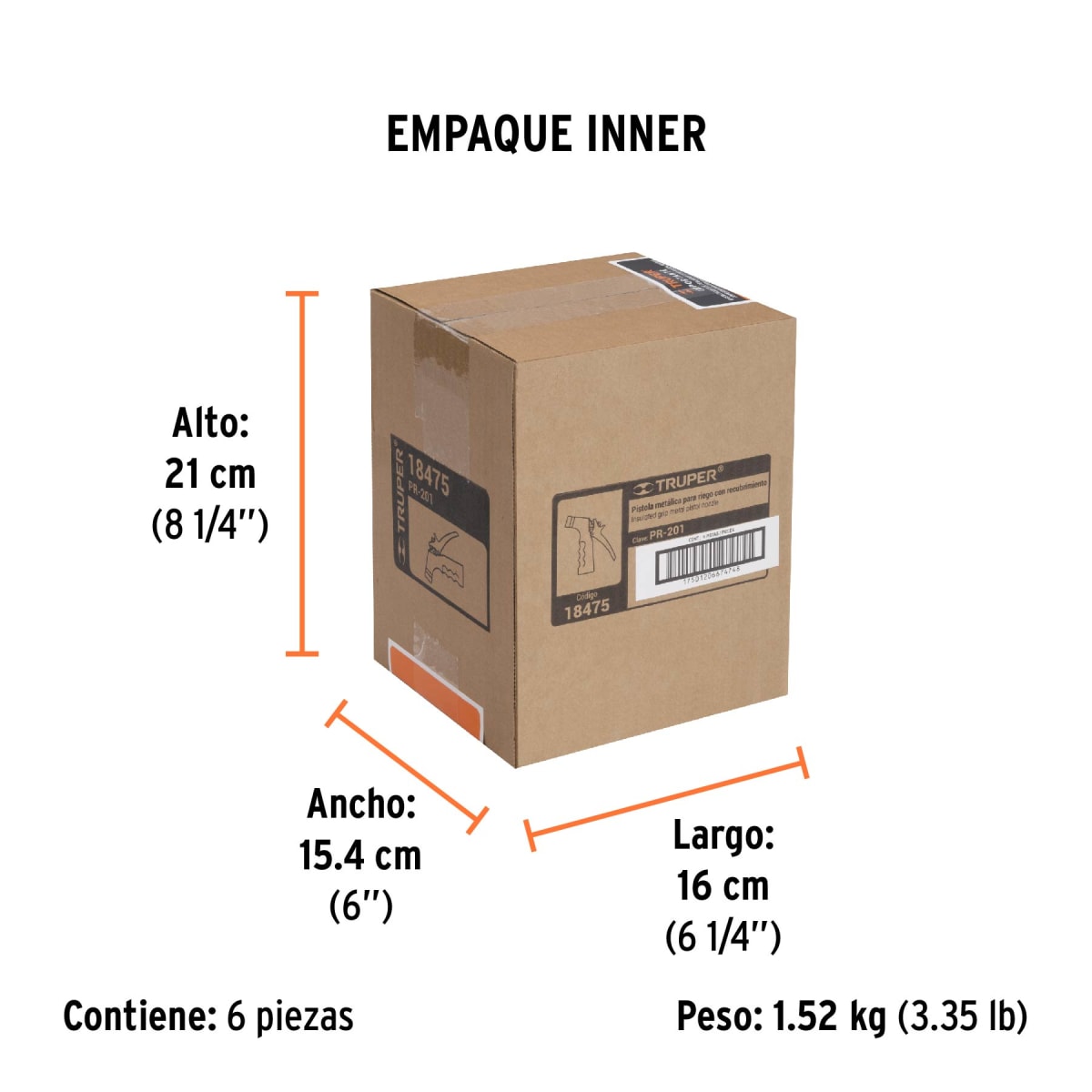 Pistola Metálica 2 Funciones C/Boquilla Regulable Truper 184753