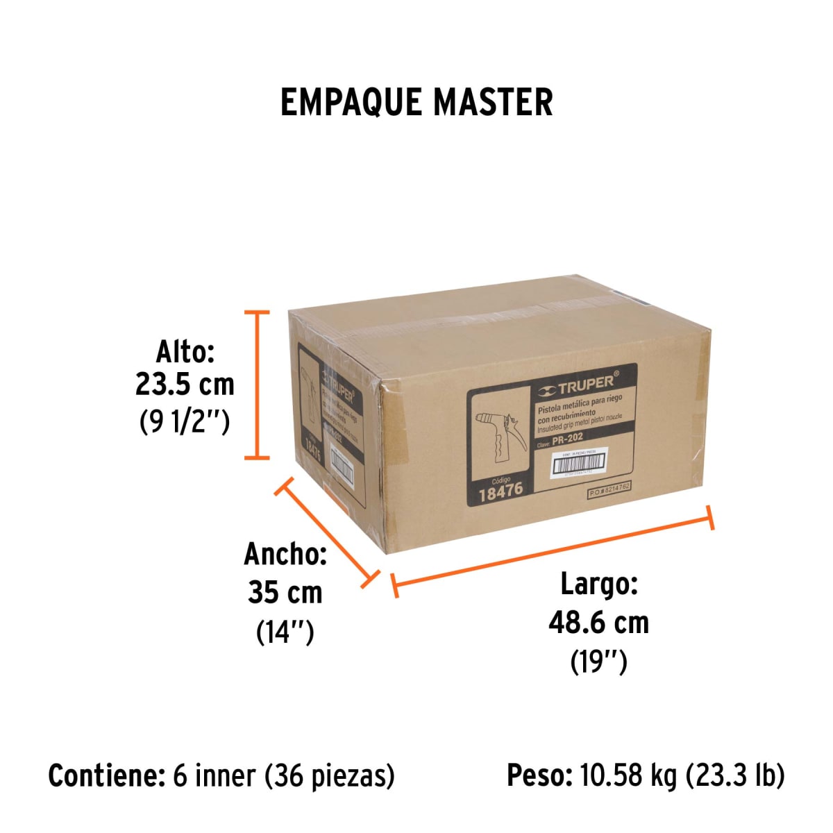 Pistola Metálica 2 Funciones C/Boquilla Truper 184764