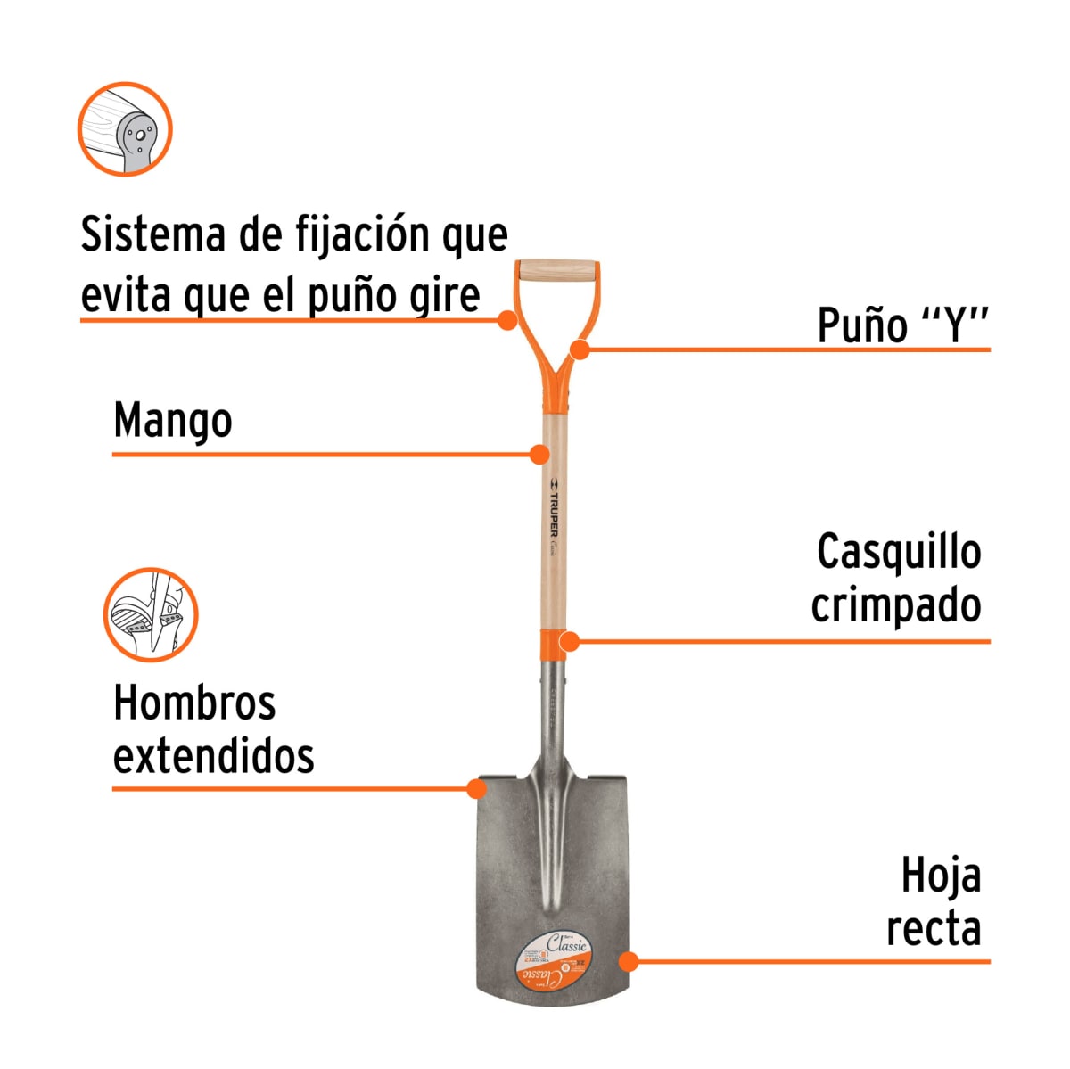 Palana Recta Classic Puño 
