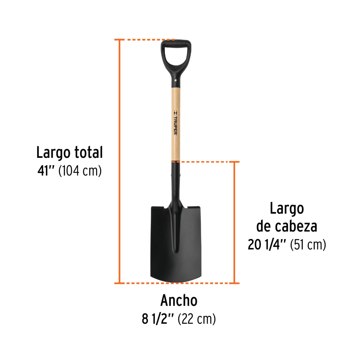 Palana Recta T-1000 Mango De Plástico Truper 111733