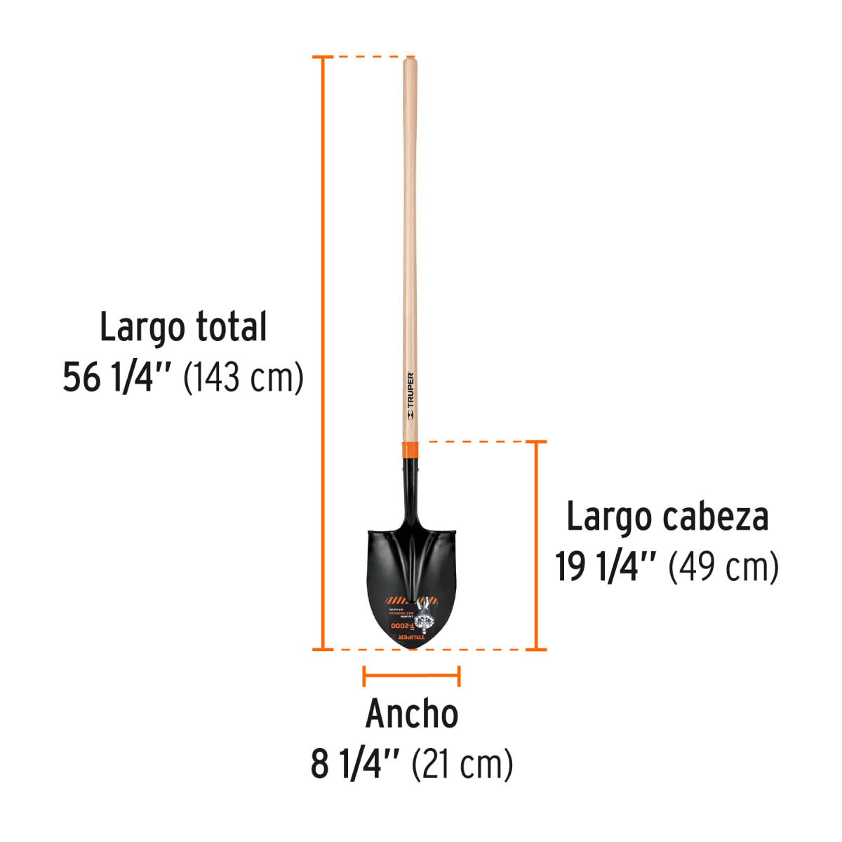 Pala Cuchara T-2000 Con Mango Largo 45