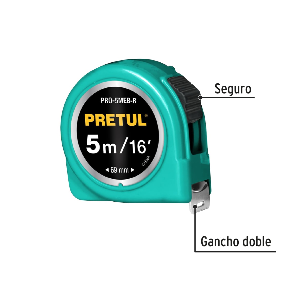 Wincha Verde 5 Mts Cinta 19 Mm Pretul 216122