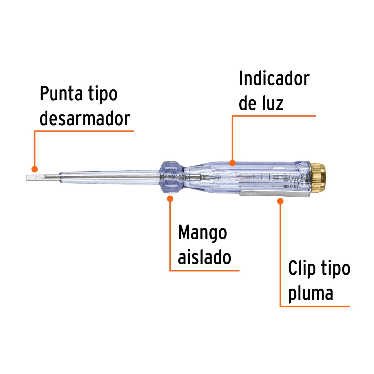 Probador Piloto De Corriente Alterna 14 Cm Truper 139883