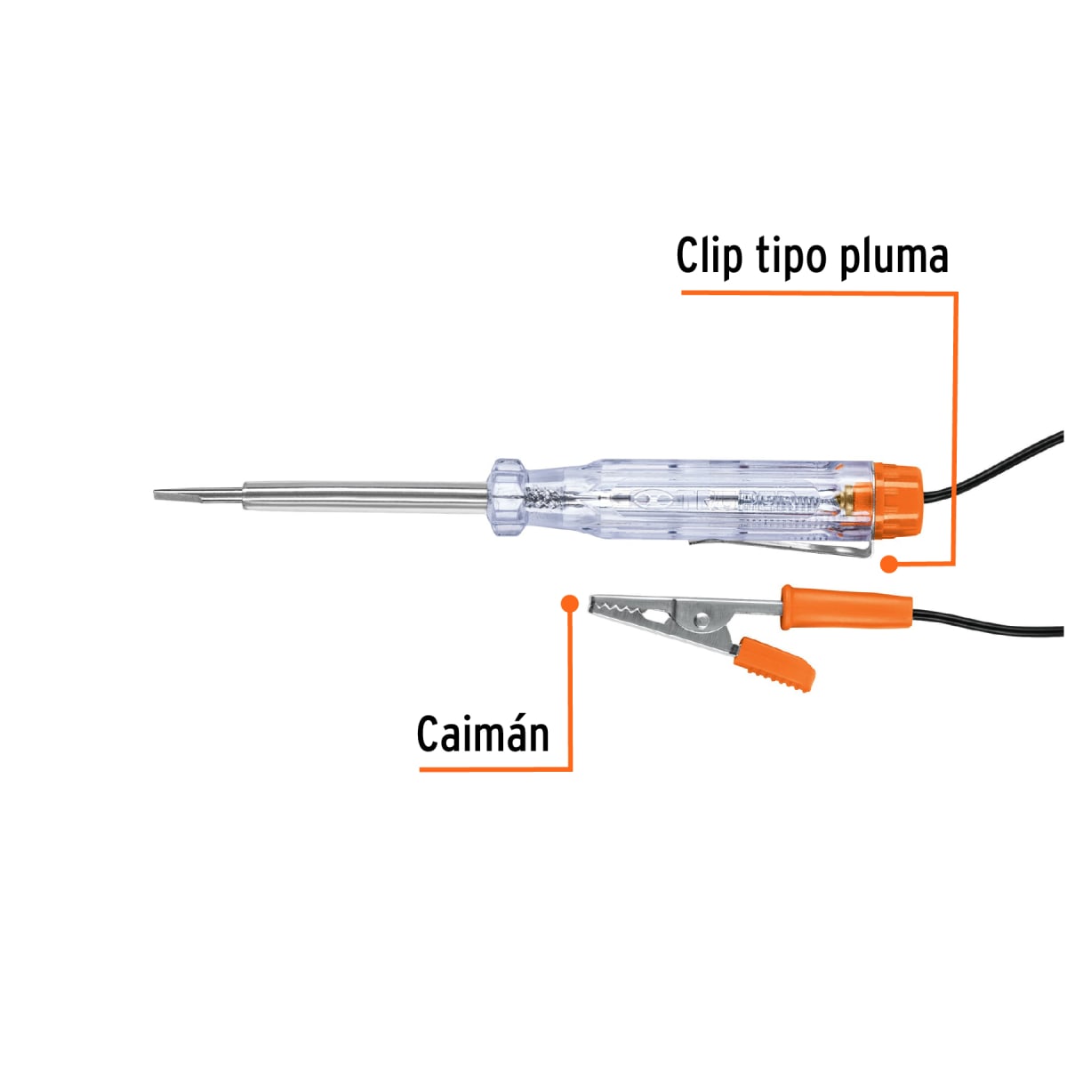 Probador de Corriente Directa Con Caiman 14 cm Truper 139872