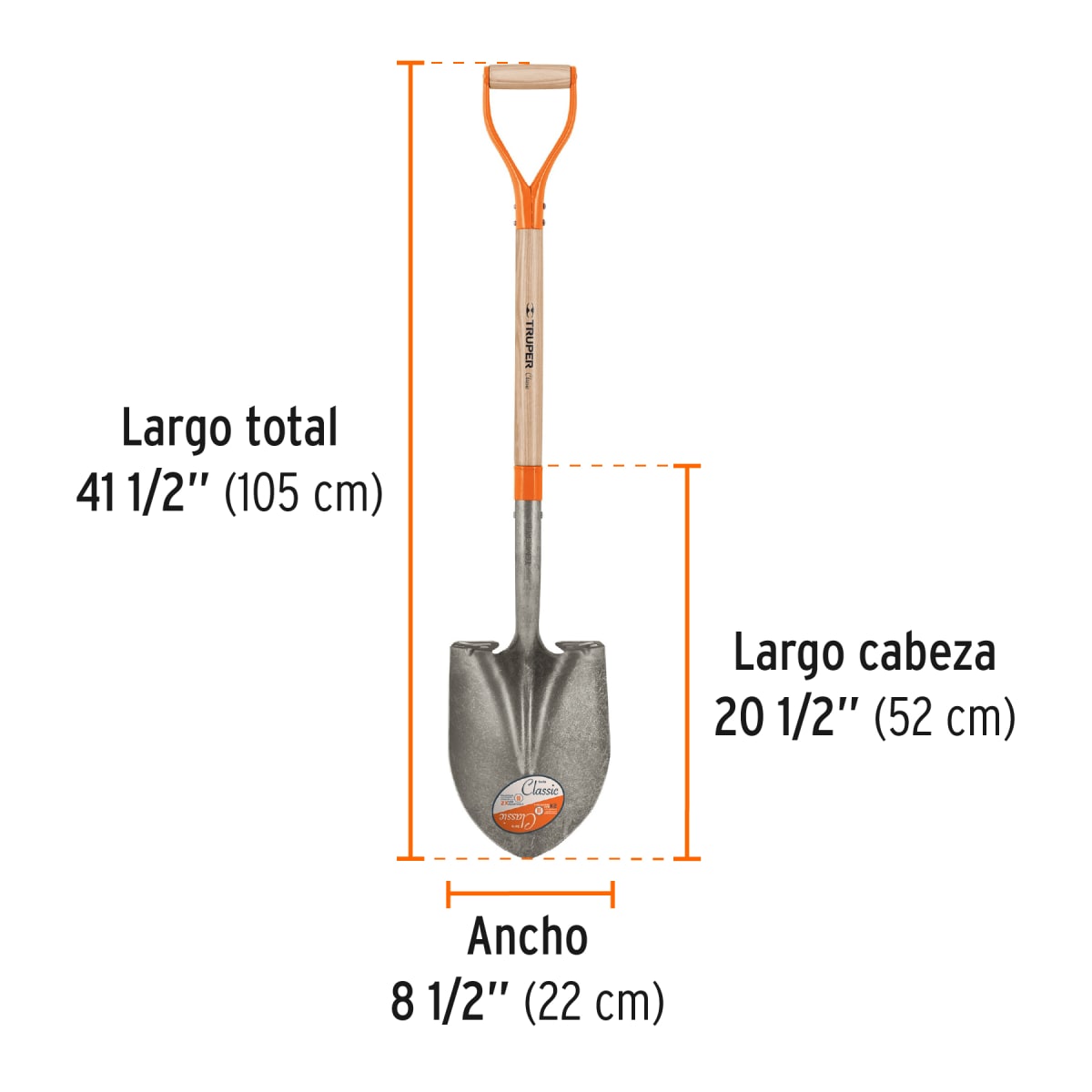 Pala Tipo Cuchara Classic Con Puño 
