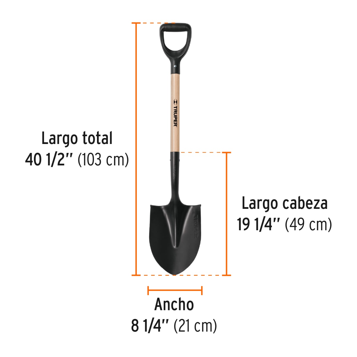 Pala Tipo Cuchara T-1000 Con Puño 
