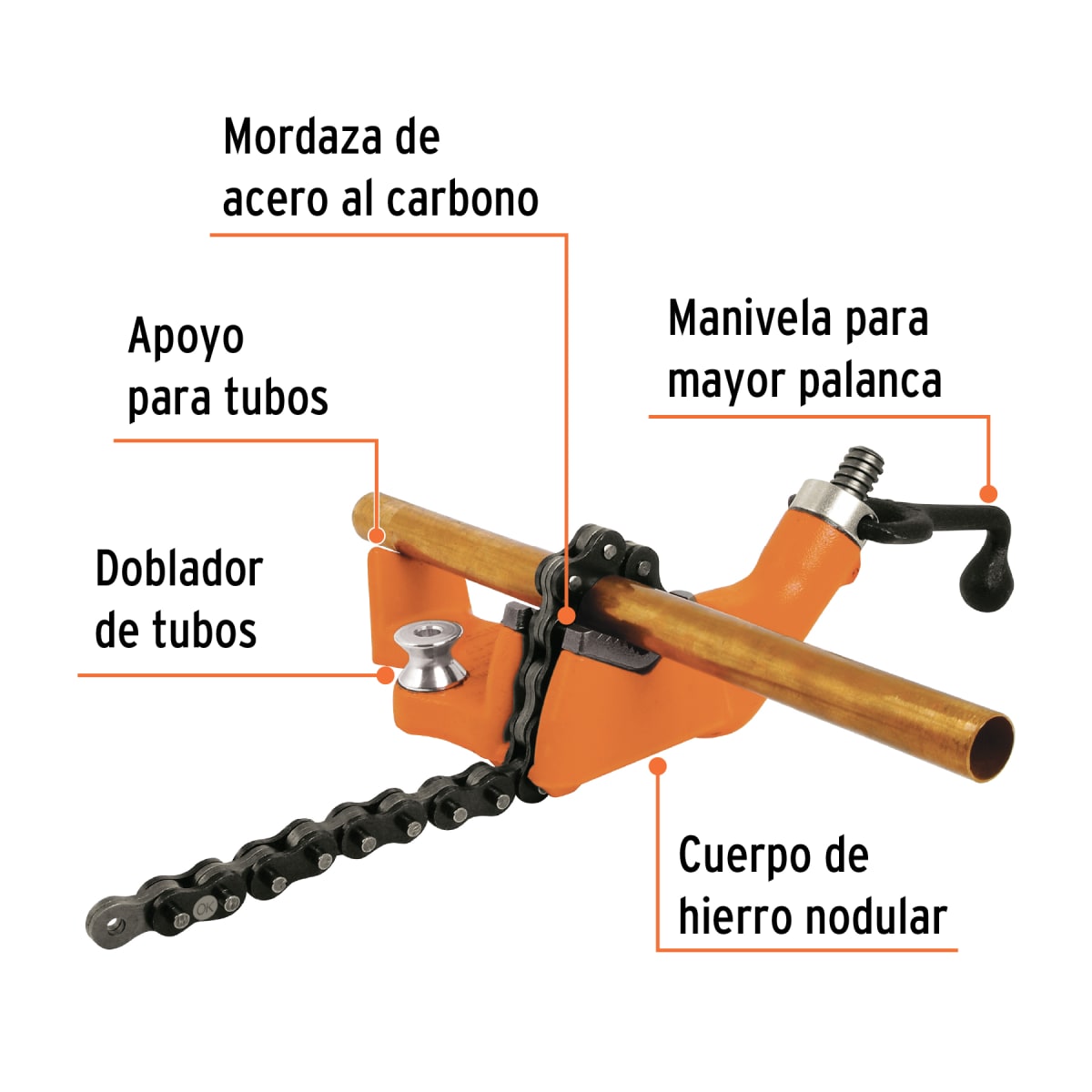 Prensa De Cadena Para Tubo 2.5